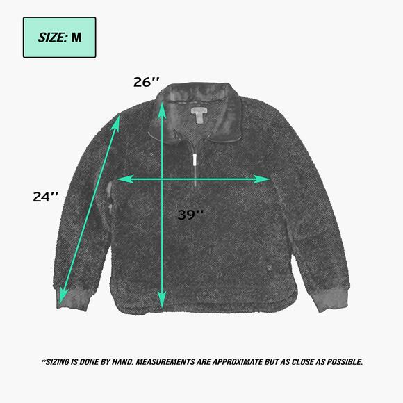 CALVIN KLEIN Women’s Half-Zip Fleece Sweater (Black | Size M) - Picture 6 of 6